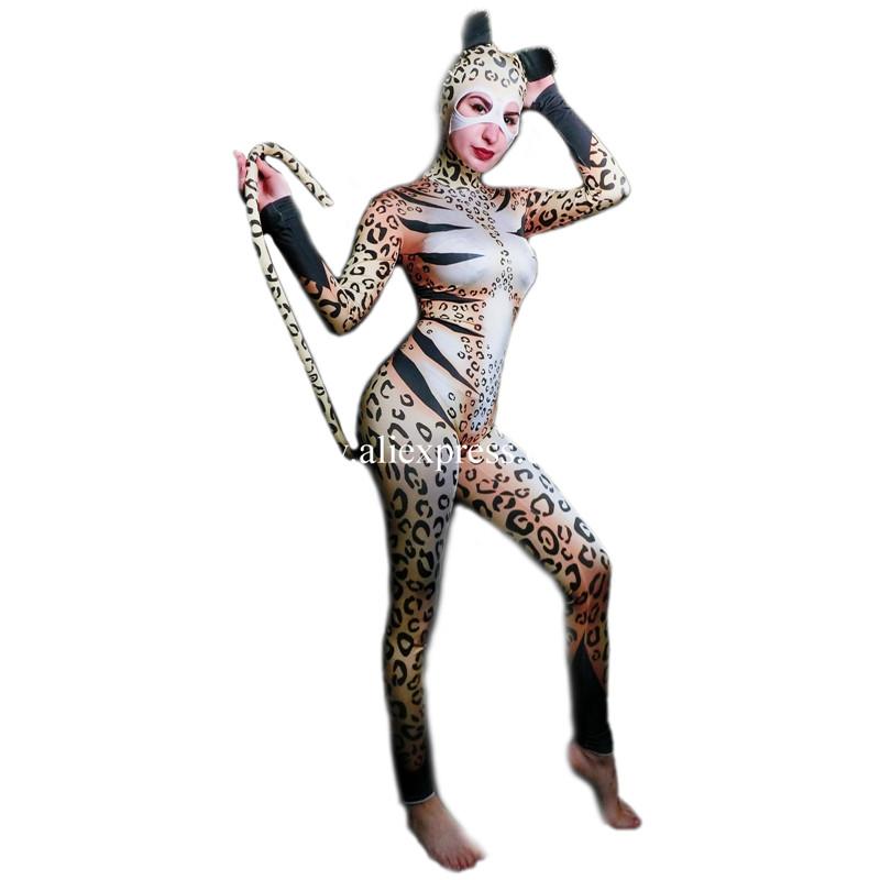 Party Decoration Sexy Lady Leopard Stage Performance Costume Halloween Cat Tail Cosplay Clothes Event Dance Suit
Party Decoration Sexy Lady Leopard Stage Performance Costume Halloween Cat Tail Cosplay Clothes Event Dance Suit