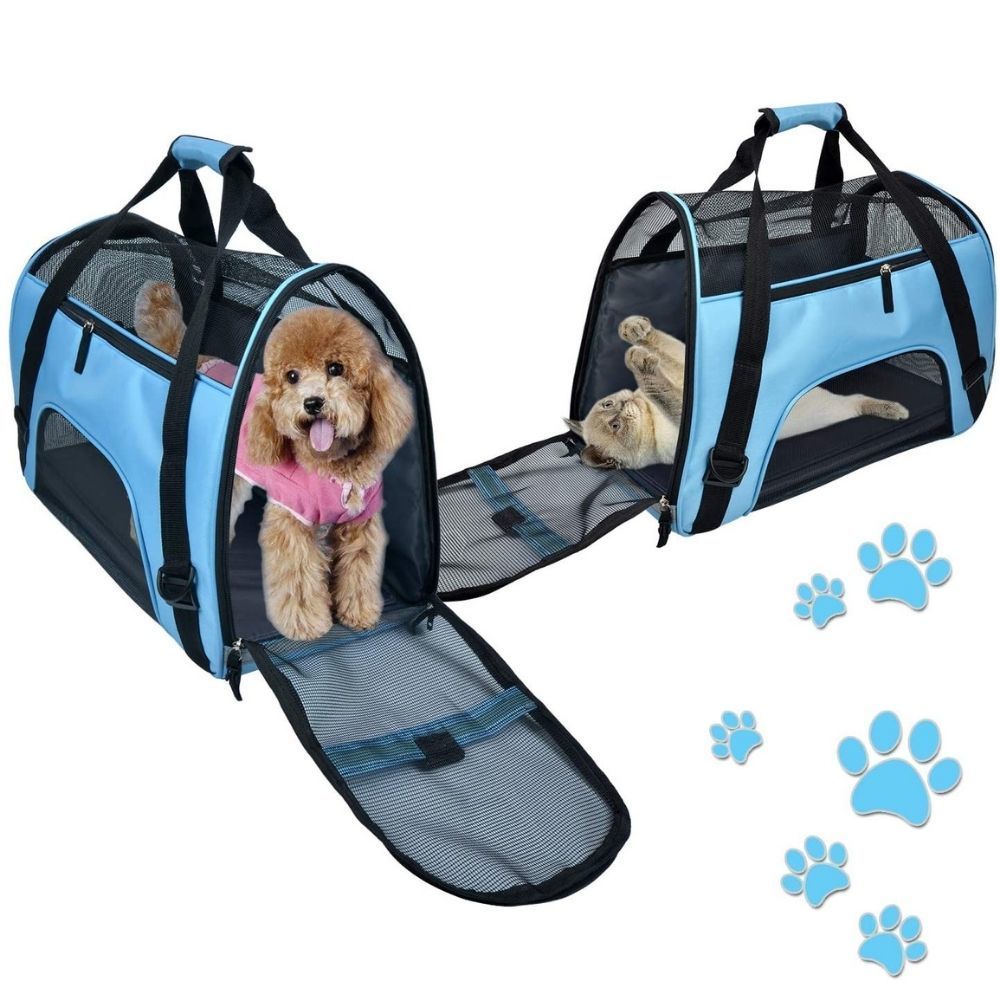 Portable Dog Cat Carrier Bag Breathable Mesh Pet Travel Shoulder Bags Kitten Small Puppy Chihuahua Outgoing Carrier Handbag 11lb