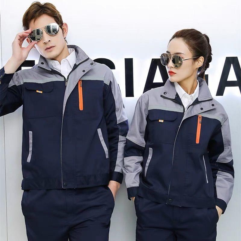 Long Sleeve Work Clothes Suit Men's Women's Wear-resistant Customized Auto Repair Labor Protection Factory Workshop Tracksuit Tracksuits