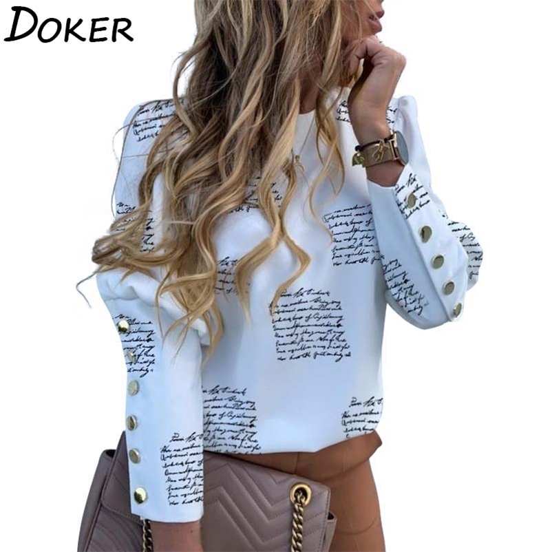 Letter Printed Long Sleeve Blouse Women O-neck Metal Button Casual Shirt Autumn Plus Size Elegant Tops And Blouses 210604, Pineapple
Letter Printed Long Sleeve Blouse Women O-neck Metal Button Casual Shirt Autumn Plus Size Elegant Tops And Blouses 210604, Pineapple