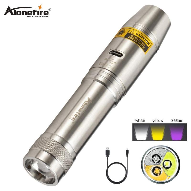 AloneFire SV330 Jade USB Rechargeable UV LED 365nm Violet Light Ultraviolet Torch For Jewelry Amber Money18650battery Flashlights Torches 
AloneFire SV330 Jade USB Rechargeable UV LED 365nm Violet Light Ultraviolet Torch For Jewelry Amber Money18650battery Flashlights Torches
