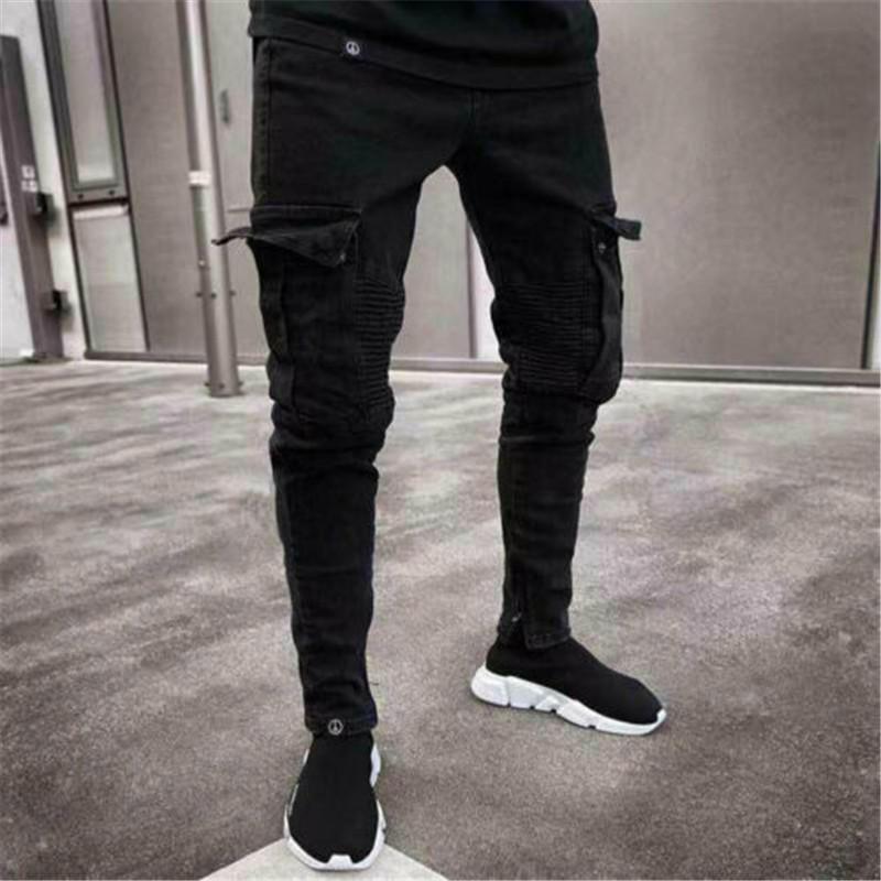 Men' Pants Fashion Stretch Destroyed Ripped Cargo Pleated Male Multi-pocket Skinny Fit Black Combat Denim Pencil
Men' Pants Fashion Stretch Destroyed Ripped Cargo Pleated Male Multi-pocket Skinny Fit Black Combat Denim Pencil