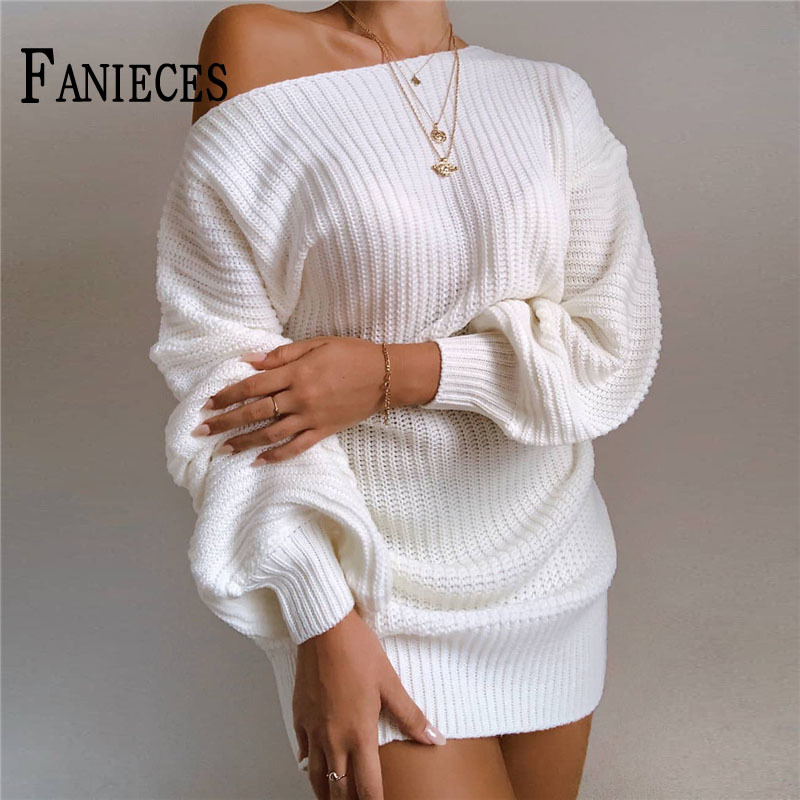 Woman Knitted Dress Autumn Mini Casual Sexy Off-shoulder Solid Loose Long-sleeved Straight Sweater Dresses Streetwear 210520, Gray
Woman Knitted Dress Autumn Mini Casual Sexy Off-shoulder Solid Loose Long-sleeved Straight Sweater Dresses Streetwear 210520, Gray