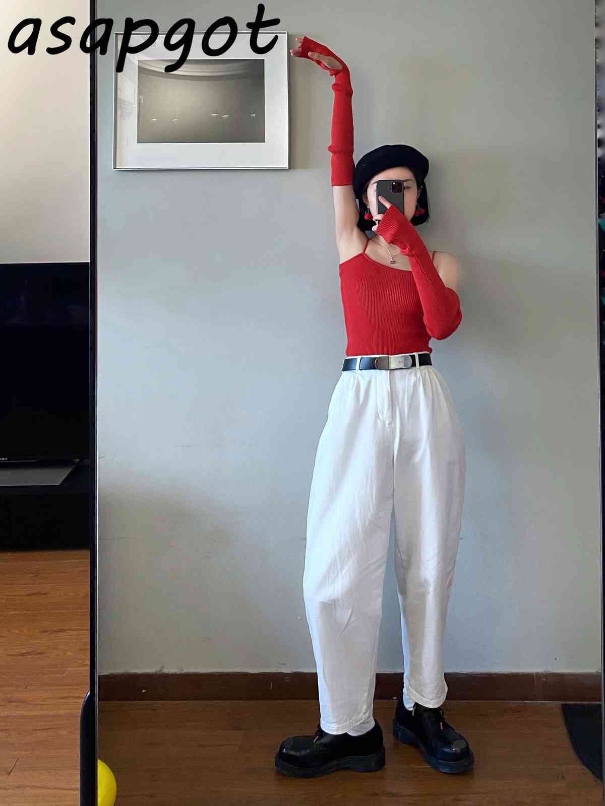 Dresses Sexy Summer Red Spagheti Strap Sleeveless Knitted Dress Women Mini Chic Korean Retro Wild Bodycon Vestido De Mujer 210429