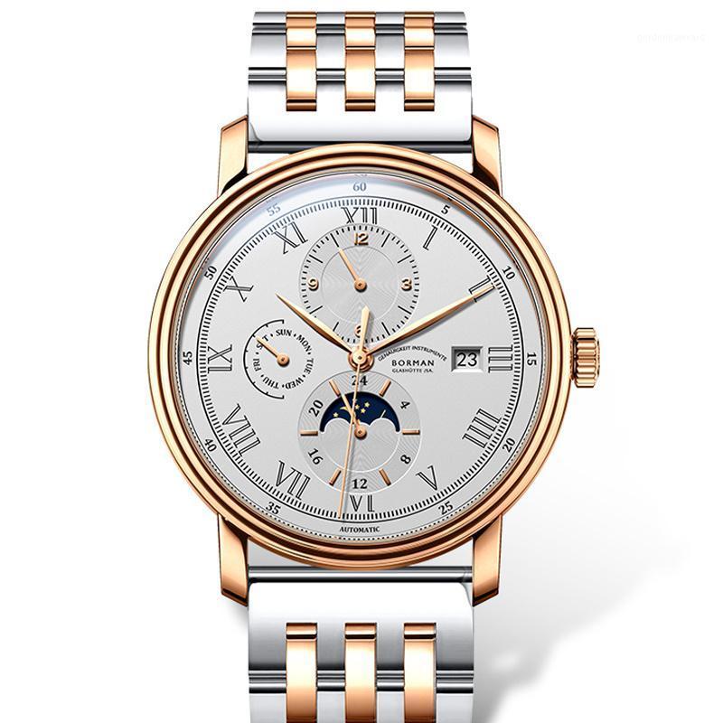 Wristwatches Switzerland BORMAN Automatic Mechanical Men's Watches Waterproof Sapphire Moon Phase Multi-function Clocks BM801, Item 2
Wristwatches Switzerland BORMAN Automatic Mechanical Men's Watches Waterproof Sapphire Moon Phase Multi-function Clocks BM801, Item 2