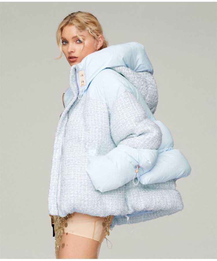 Spot Fit Cold Weather Winter Women's Fluffy Woolen Down Coat Female Oversized Thicker Warm Jacket Hooded Parkas F2423 211013