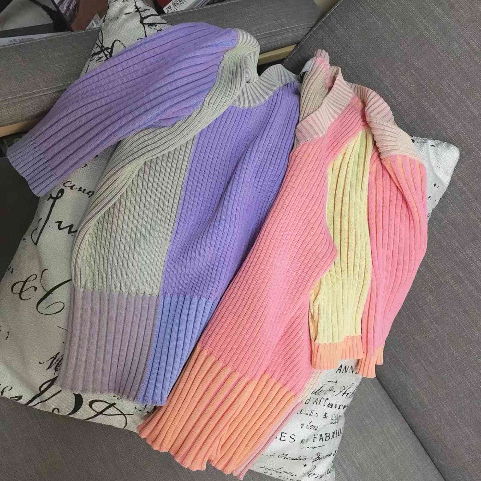 Short Tops Patchwork T Shirt women Sexy Slim T-shirt Vintage Knitted shirt harajukuTee Summer 210421