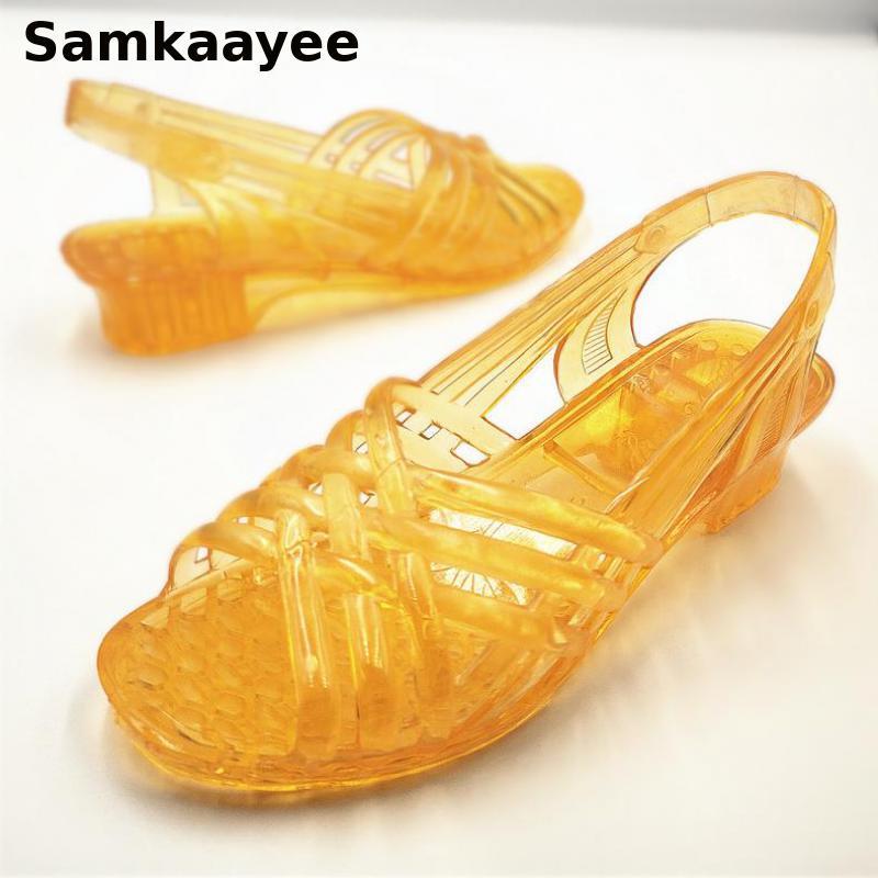 Size 35-39 Women Sandals Summer Femmes 3cm Heels Jelly Shoes Peep Toe Slip On Soft Bottom Transparent Mujer Crystal Chaussures 2, Black
Size 35-39 Women Sandals Summer Femmes 3cm Heels Jelly Shoes Peep Toe Slip On Soft Bottom Transparent Mujer Crystal Chaussures 2, Black