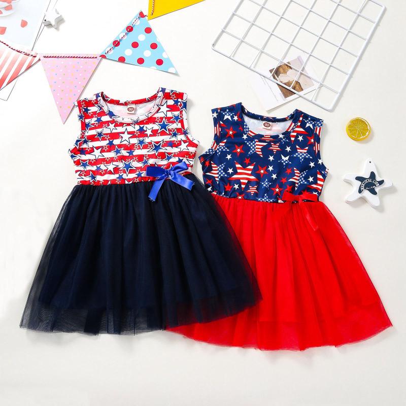 Girl's Dresses Toddler Baby Girls 4th-of-july Stars Striped Printed Tulle Princess Dress Vestidos De Verano Summer Girl Clothes, Red;yellow
Girl's Dresses Toddler Baby Girls 4th-of-july Stars Striped Printed Tulle Princess Dress Vestidos De Verano Summer Girl Clothes, Red;yellow