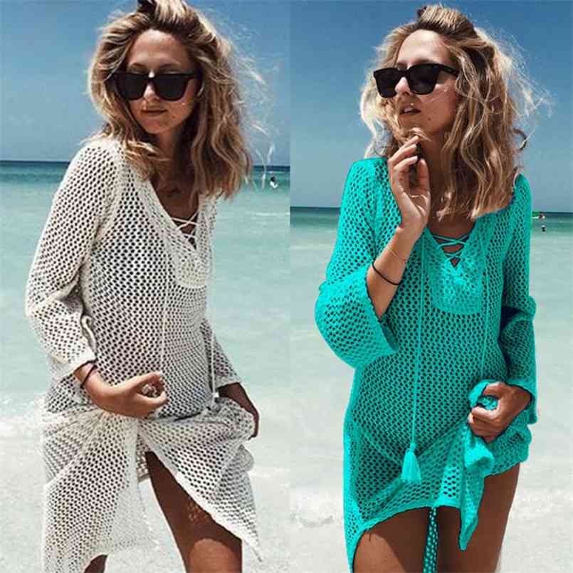 Beach Cover Up Bikini Crochet Knitted Tassel Tie wear Summer Swimsuit Sexy See-through Dress 210722, Wc0360d1
Beach Cover Up Bikini Crochet Knitted Tassel Tie wear Summer Swimsuit Sexy See-through Dress 210722, Wc0360d1