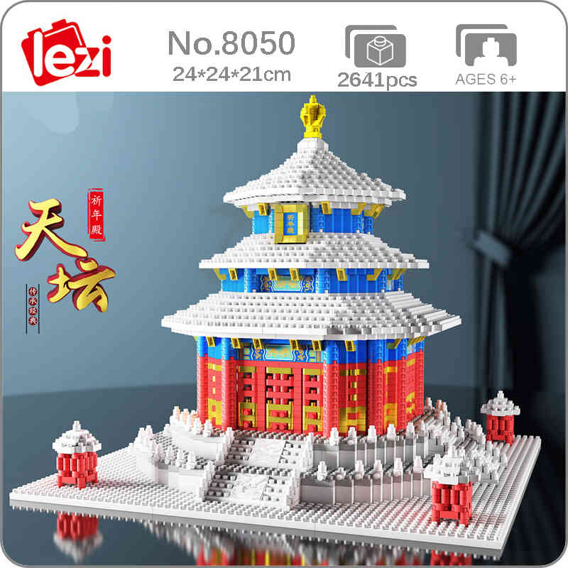Lezi 8050 World Architecture Ancient Temple of Heaven Snow Winter Mini Diamond Blocks Bricks Building Toy for Children no Box X0503
Lezi 8050 World Architecture Ancient Temple of Heaven Snow Winter Mini Diamond Blocks Bricks Building Toy for Children no Box X0503