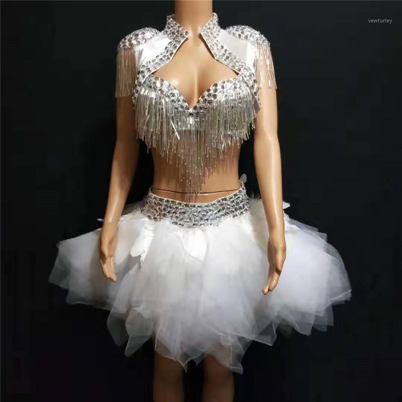 Party Decoration Y64 Singer Stage Dance Wears Tutu Dress Tassel Diamonds Evening Short Skirt Outfits Bikini Costumes Dj Bra Set
Party Decoration Y64 Singer Stage Dance Wears Tutu Dress Tassel Diamonds Evening Short Skirt Outfits Bikini Costumes Dj Bra Set