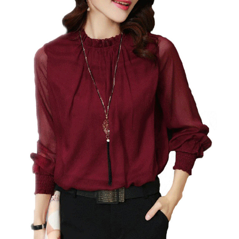 Fashion T-shirts Solid Tops Mesh Sleeve Casual Loose T-Shirt Pullover Long-Sleeved Transparent Tees Ladies Shirts For Women 210515