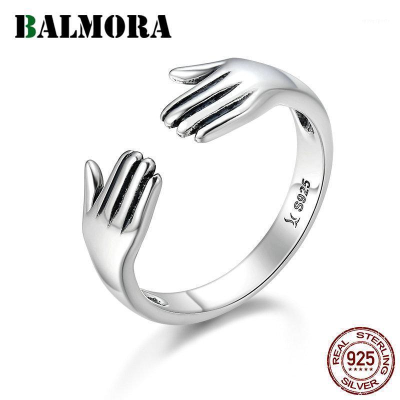 Cluster Rings BALMORA 100% 925 Sterling Silver Hug Hands Ring For Women Luxury Fashion Open Adjustable Stackable Statement Jewelry1
Cluster Rings BALMORA 100% 925 Sterling Silver Hug Hands Ring For Women Luxury Fashion Open Adjustable Stackable Statement Jewelry1
