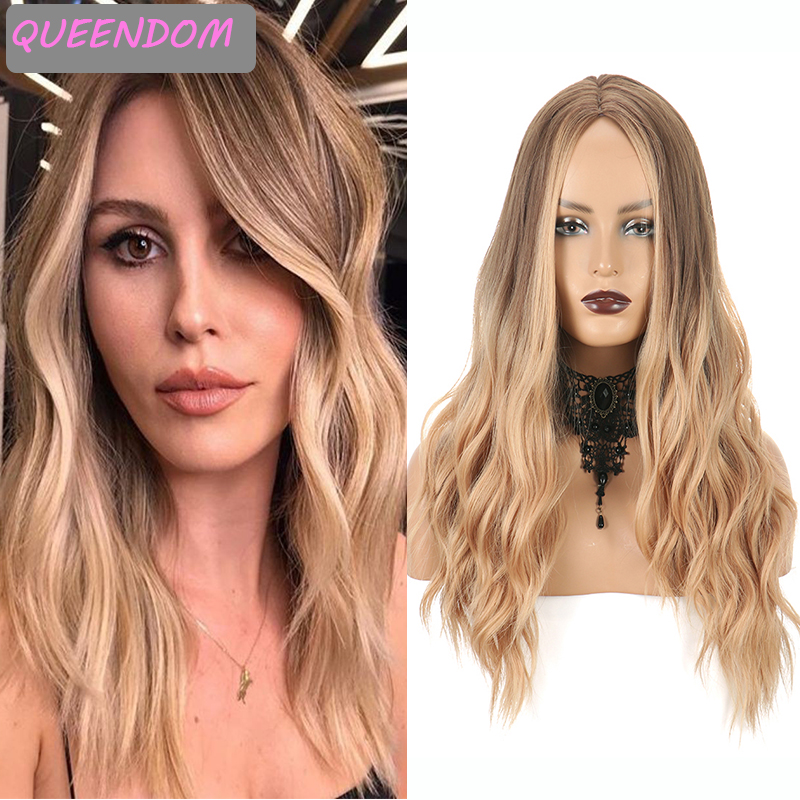 26 inch long natural wave wig omber synthetic brown middle part body wave wigs for black women heat resistant daily cosplay wig
26 inch long natural wave wig omber synthetic brown middle part body wave wigs for black women heat resistant daily cosplay wig
