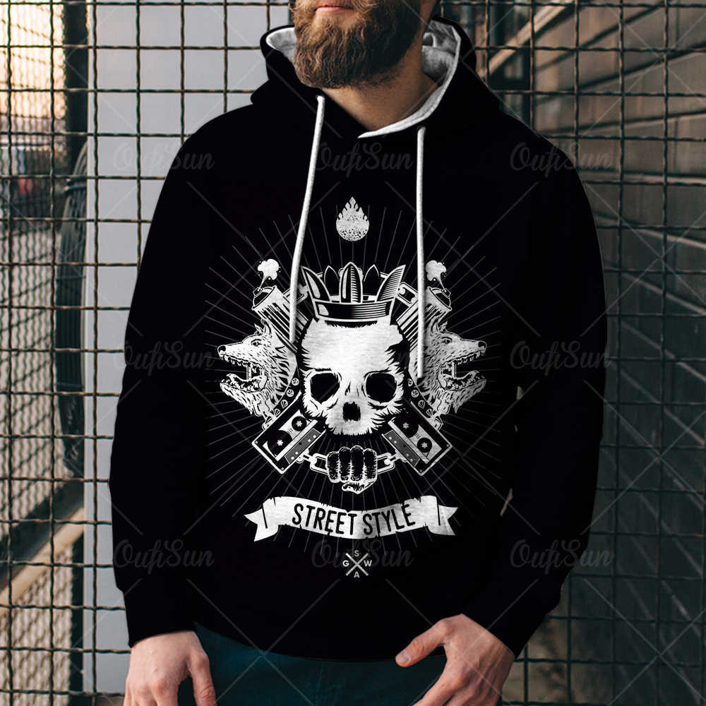 spring and autumn trend new street trend cool skull sweater printed men's casual pullover loose hoodiesf0o, Black
spring and autumn trend new street trend cool skull sweater printed men's casual pullover loose hoodiesf0o, Black