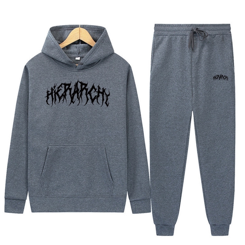 Fashion pattern suit, sweater, pullover, fashion br, new wo fashion, spring autumn men's hooded sweater and trousers, Gray
Fashion pattern suit, sweater, pullover, fashion br, new wo fashion, spring autumn men's hooded sweater and trousers, Gray