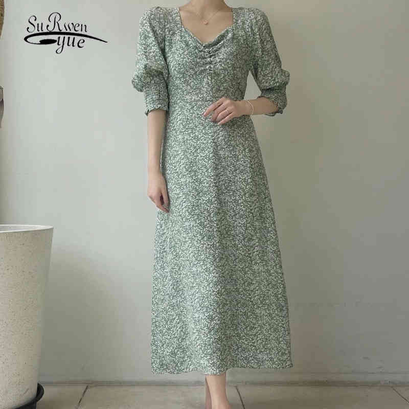 Summer Vintage Chiffon Long Dress Women Elegant French Lantern Sleeve Floral Dress Party Dresses Clothing 14665 210518, Yellow
Summer Vintage Chiffon Long Dress Women Elegant French Lantern Sleeve Floral Dress Party Dresses Clothing 14665 210518, Yellow