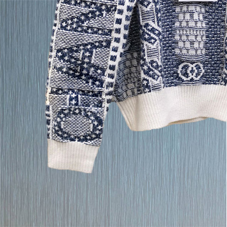 new fashion catwalk knit pullover V-neck long-sleeved sweater casual loose coat sweater