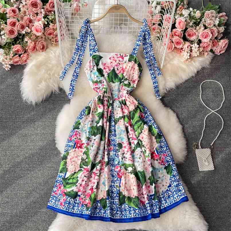 Summer Vintage Strap Hydrangea Printted Casual Dress Sleeveless A-line Holiday Vestidos Fashion Women's Clothing 210602, Yellow
Summer Vintage Strap Hydrangea Printted Casual Dress Sleeveless A-line Holiday Vestidos Fashion Women's Clothing 210602, Yellow