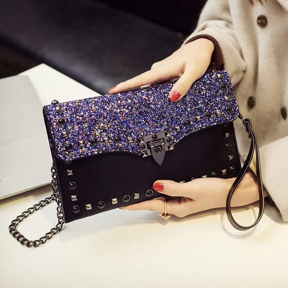 7A+ HBP designer brand leather fashion casual rivet glittering women's messenger chain shoulder clutch new bag, Grey
7A+ HBP designer brand leather fashion casual rivet glittering women's messenger chain shoulder clutch new bag, Grey