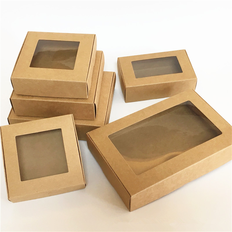 Kraft Paper Gift Box with Window Handmade Soap Box Jewelry Cookies Gift Candy Boxes Wedding Gift Box Party Decoration
Kraft Paper Gift Box with Window Handmade Soap Box Jewelry Cookies Gift Candy Boxes Wedding Gift Box Party Decoration