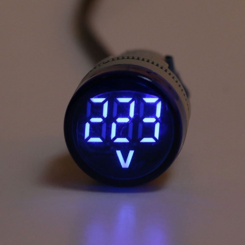 OOTDTY AC 60-500V 22mm Digital Voltage Gauge Monitor Signal Lights Indicator