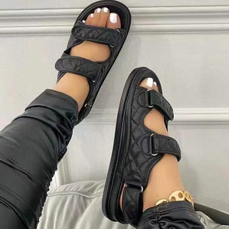 Sandals 2021 Womens Casual Summer Sandalie Women High Quality Flat Heels Ladies Shoes Platform Sandalias