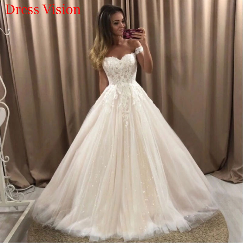 Lace Appliques Off The Shoulder Wedding Dresses Vestidos De Novia Robe De Soire De Mariage Wedding Gown, White
Lace Appliques Off The Shoulder Wedding Dresses Vestidos De Novia Robe De Soire De Mariage Wedding Gown, White