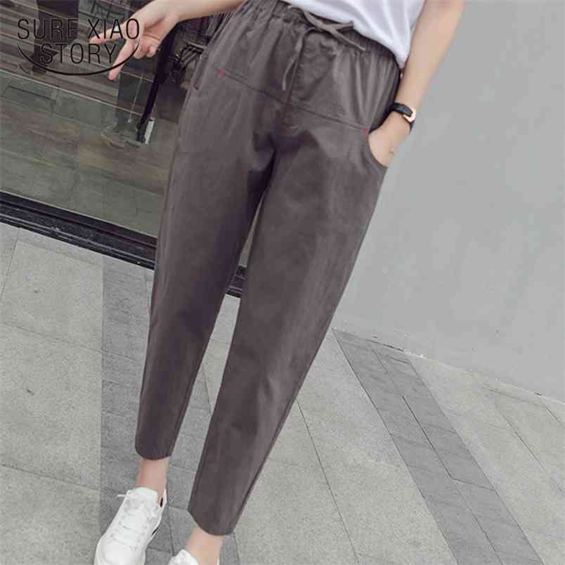 fashion female Harlan trousers plus size loose solid simple casual style women clothing 0652 40 210506