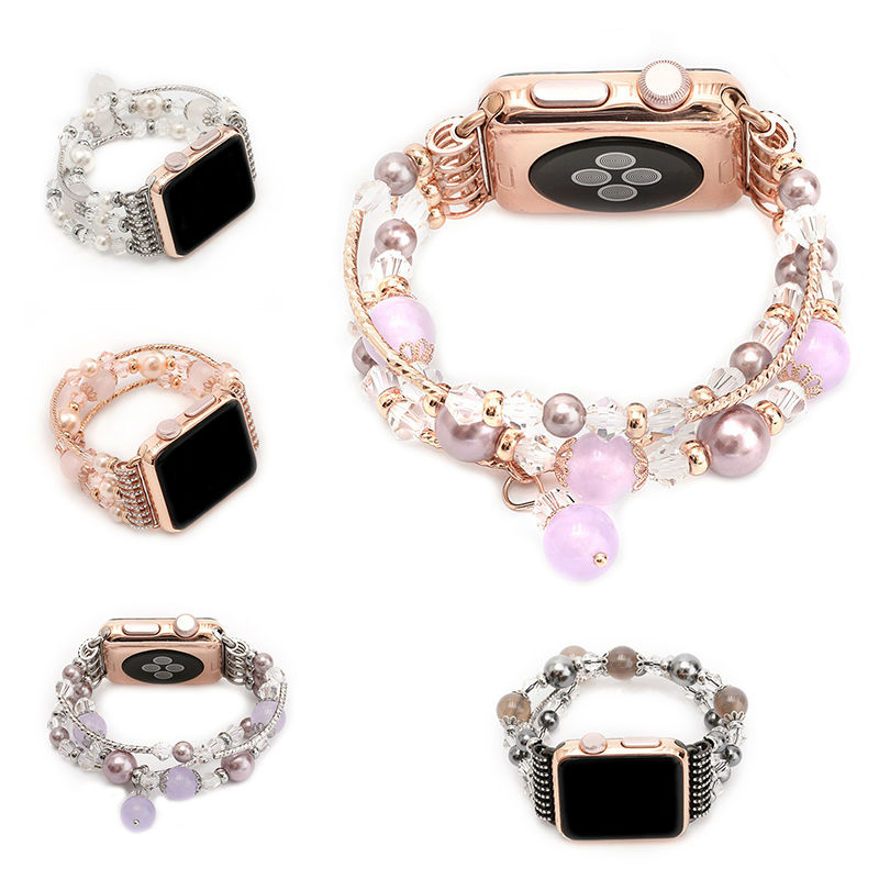 Luxury Agate Beads Pearl Bracelet Strap for Apple Watch Series 6 SE 5 4 3 2 1 Band Fit iWatch Women's Watchband 44mm 40mm 42mm 38mm
Luxury Agate Beads Pearl Bracelet Strap for Apple Watch Series 6 SE 5 4 3 2 1 Band Fit iWatch Women's Watchband 44mm 40mm 42mm 38mm