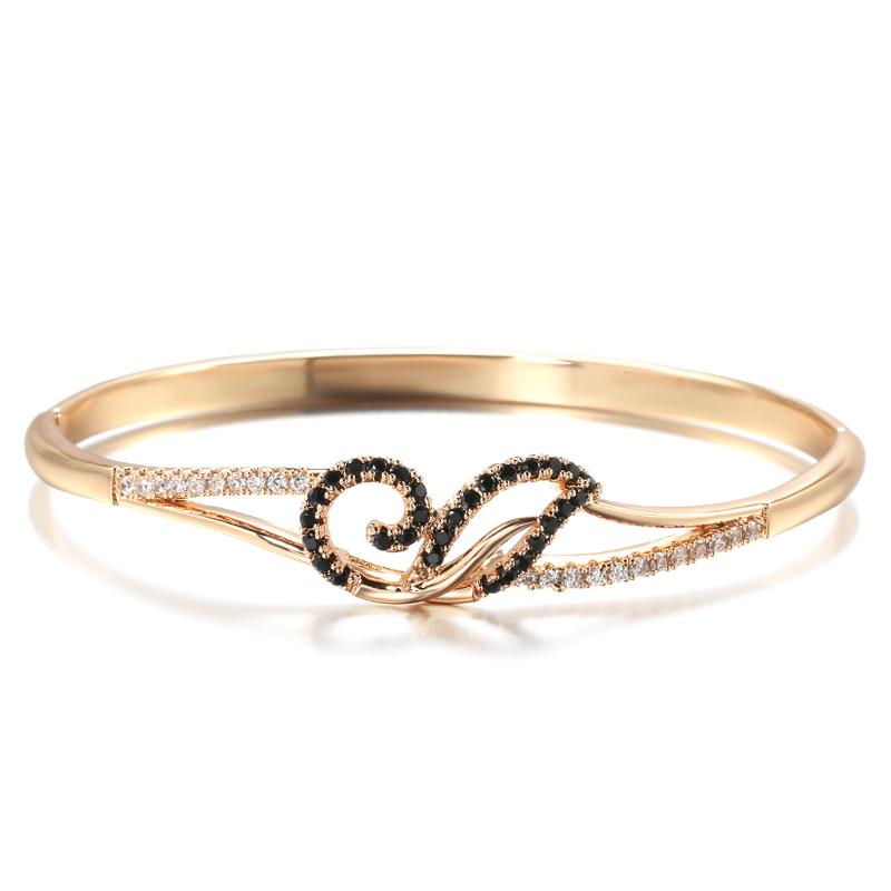 Bangle Kinel Charm 585 Rose Gold Bangles Black Natural Zircon Cuff Trendy Wedding Jewelry High Quality Gift For Women
Bangle Kinel Charm 585 Rose Gold Bangles Black Natural Zircon Cuff Trendy Wedding Jewelry High Quality Gift For Women