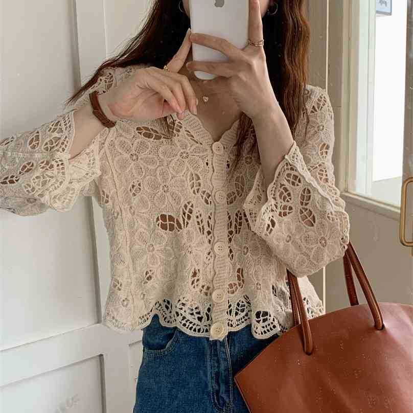Hollow Out Lady Girls Summer All Match Elegance High Waist Sexy Florals Streetwear OL Prom Shirts Tops 210525, White
Hollow Out Lady Girls Summer All Match Elegance High Waist Sexy Florals Streetwear OL Prom Shirts Tops 210525, White