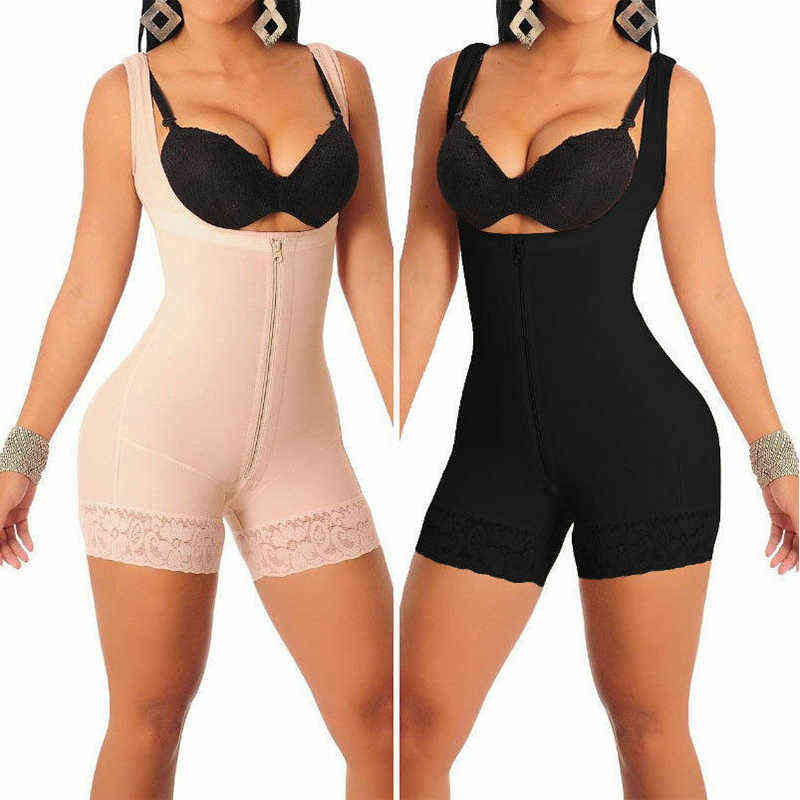 Fajas Reductoras Latex Body Shaper Levanta Cola Post Parto Surgery Girdle Slimming Underbust Corset Butt Lifter Waistrainer US 211112