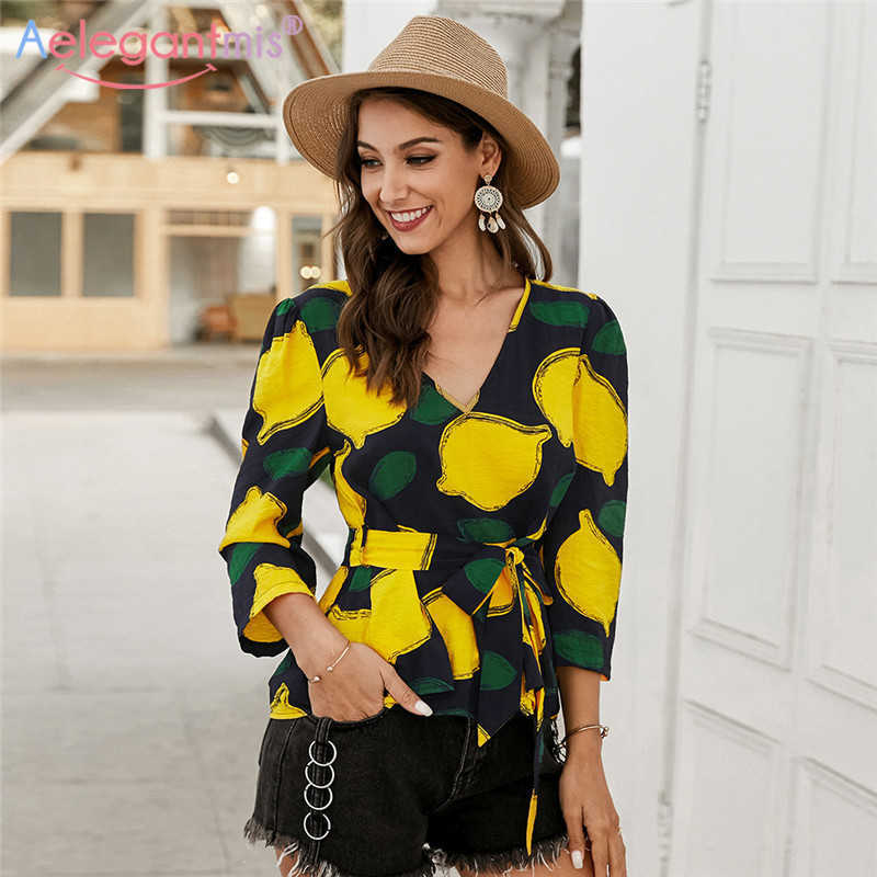 Aelegantmis Women Sexy V Neck Bandage Tops Spring Printed Three Quarter Sleeve Blouse Female Summer Fashion Slim Shirt 210607, Navy blue
Aelegantmis Women Sexy V Neck Bandage Tops Spring Printed Three Quarter Sleeve Blouse Female Summer Fashion Slim Shirt 210607, Navy blue