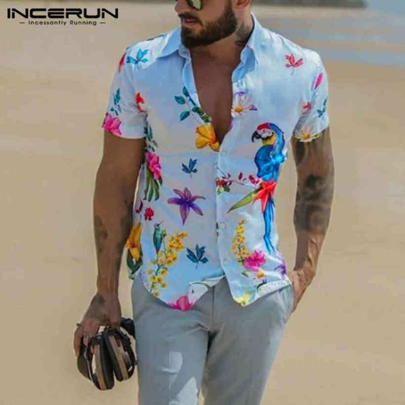 Men's Short Mouw Revers Printed Camisa Incerun Summer Hawaiian Beach Button Blouse Male Loose Comfortable Shirts Plus Size, Blue
Men's Short Mouw Revers Printed Camisa Incerun Summer Hawaiian Beach Button Blouse Male Loose Comfortable Shirts Plus Size, Blue