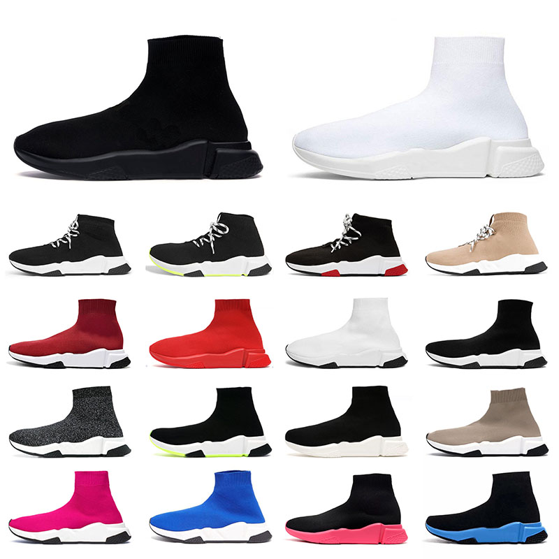 Sock Shoes Platform Designer Sneakers Mens Womens Luxurys Designers All Black White Red Pink Blue Balencaiga Fashion Brand Luxury Trainers от DHgate WW