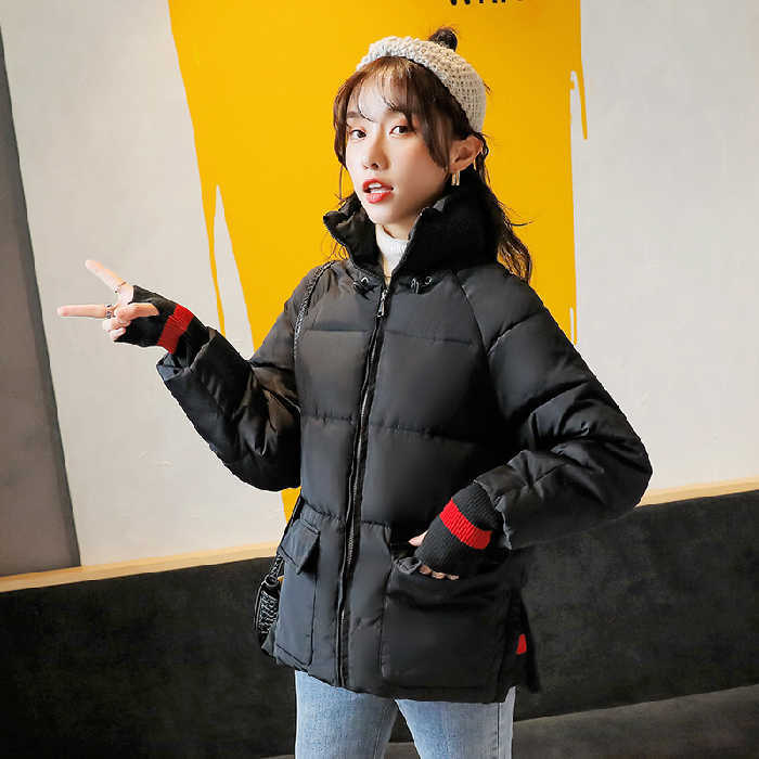 autumn and winter down jacket female loose ultra short coat firecotton-padded clothes fashion studen 210923