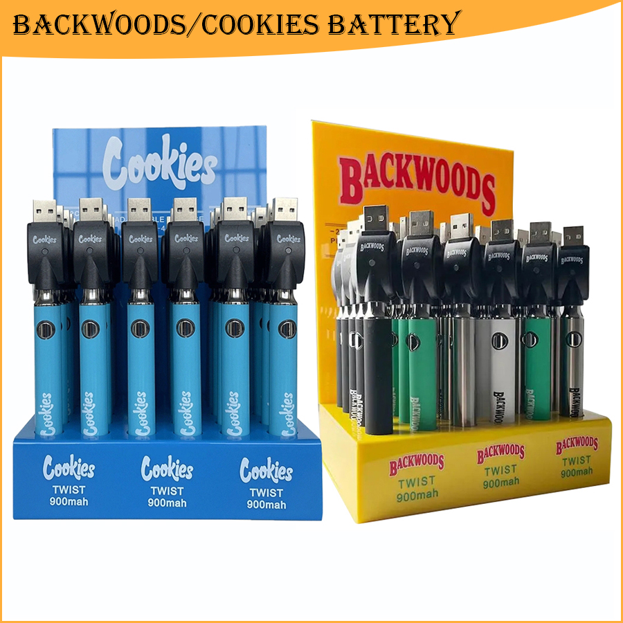 Cookies Backwoods Twist Pre-heating VV Battery 900mAh Bottom Voltage Adjustable Usb Charger Vape Pen For 510 Cartridges 30Pcs
Cookies Backwoods Twist Pre-heating VV Battery 900mAh Bottom Voltage Adjustable Usb Charger Vape Pen For 510 Cartridges 30Pcs