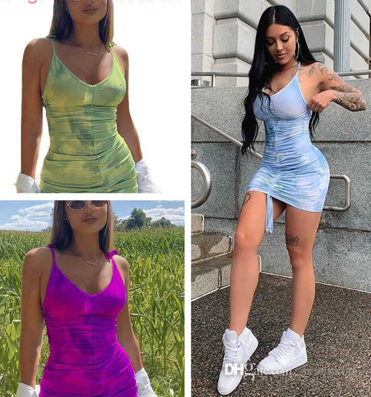 Sexy Print V-neck Suspender Summer Women Midi Dress Sleeveless Top Short Backless Drawstring Dress Fashion Mini Skirt Dresses Five Colors, Light green sling
Sexy Print V-neck Suspender Summer Women Midi Dress Sleeveless Top Short Backless Drawstring Dress Fashion Mini Skirt Dresses Five Colors, Light green sling