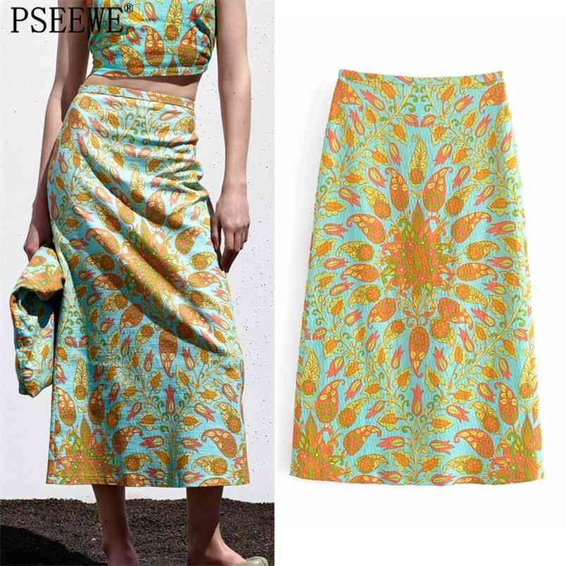 Women Skirt Vintage Print Cape Long s Woman Summer A Line High Waist Midi Fashion Belt Slit s 210519
Women Skirt Vintage Print Cape Long s Woman Summer A Line High Waist Midi Fashion Belt Slit s 210519