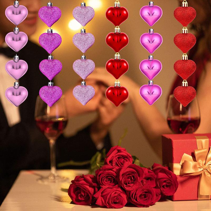 Love Pendant Valentine's Day Decorations Heart-shaped Ornaments Romantic Gifts 24/36/12pcs Decorative Objects & Figurines
Love Pendant Valentine's Day Decorations Heart-shaped Ornaments Romantic Gifts 24/36/12pcs Decorative Objects & Figurines