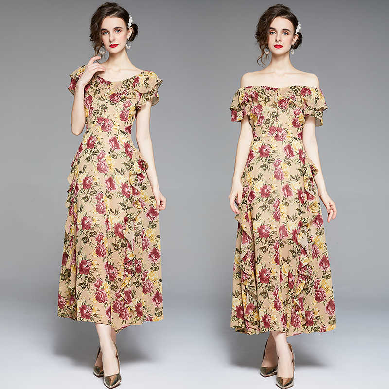 Women Summer Designer Elegant Printed Chiffon Maxi Sexy Ruffles Short Sleeve Casual Party Robe Female Floral Holiday Dresses 210525, Blue
Women Summer Designer Elegant Printed Chiffon Maxi Sexy Ruffles Short Sleeve Casual Party Robe Female Floral Holiday Dresses 210525, Blue