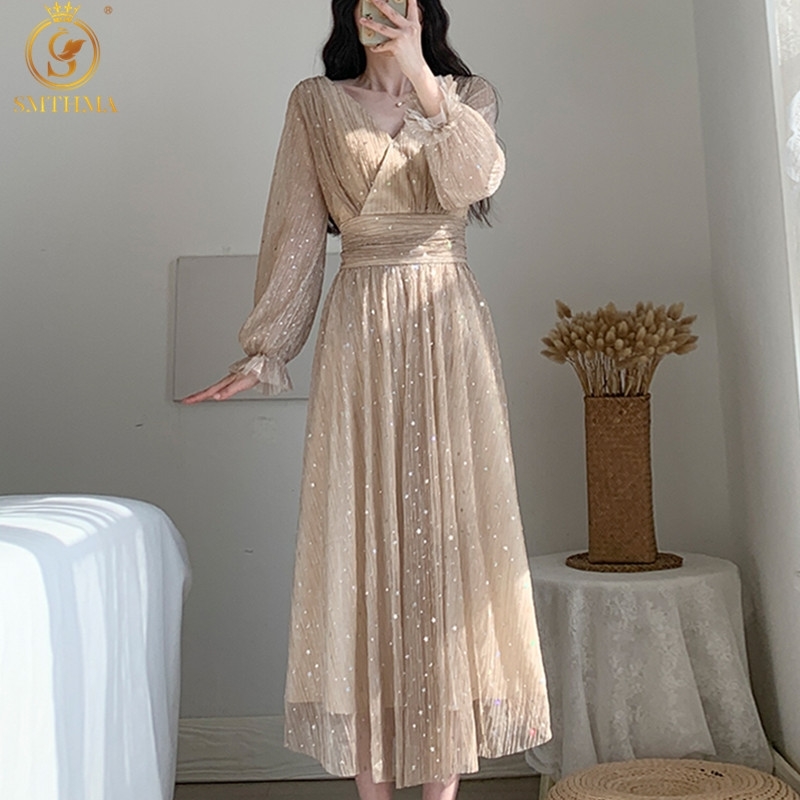 Fashion Spring Women's Full Sleeve Luminous Sequins Dress Ladies Sexy V-Neck High Waist Long Party Dresses Vestido 210520, Photo color
Fashion Spring Women's Full Sleeve Luminous Sequins Dress Ladies Sexy V-Neck High Waist Long Party Dresses Vestido 210520, Photo color