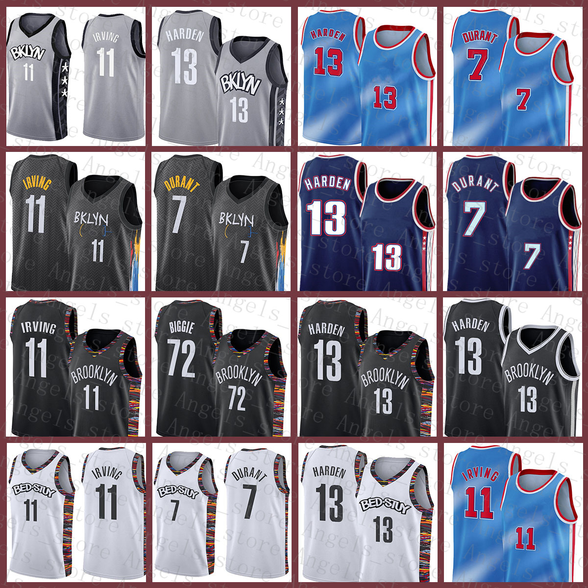 2021 New Kevin Basketball Jersey 7 Durant James 13 Harden Kyrie Mens 11 Irving 72 Biggie Blue, Black;red
2021 New Kevin Basketball Jersey 7 Durant James 13 Harden Kyrie Mens 11 Irving 72 Biggie Blue, Black;red