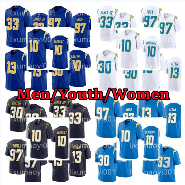 10 Justin Herbert Men Football jersey 13 Keenan Allen 97 Joey Bosa Austin Ekeler 3 Derwin James 52 Khalil Mack high quality Stitched jerseys, Youth
10 Justin Herbert Men Football jersey 13 Keenan Allen 97 Joey Bosa Austin Ekeler 3 Derwin James 52 Khalil Mack high quality Stitched jerseys, Youth