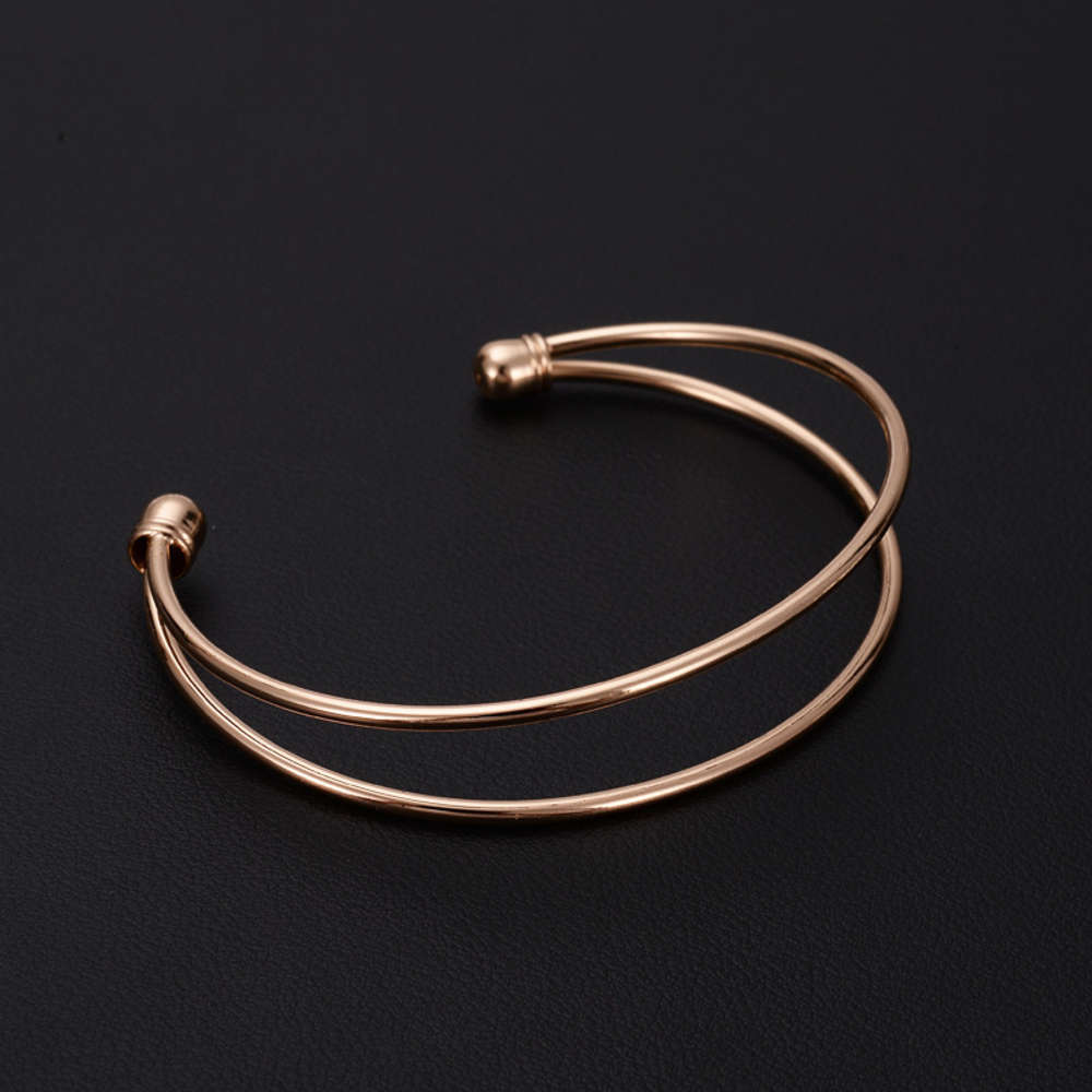 Hand catenary DIY accessories color COPPER BRACELET Hollow Double Line Bracelet simple hair crown ring material 62mm, Golden;silver
Hand catenary DIY accessories color COPPER BRACELET Hollow Double Line Bracelet simple hair crown ring material 62mm, Golden;silver
