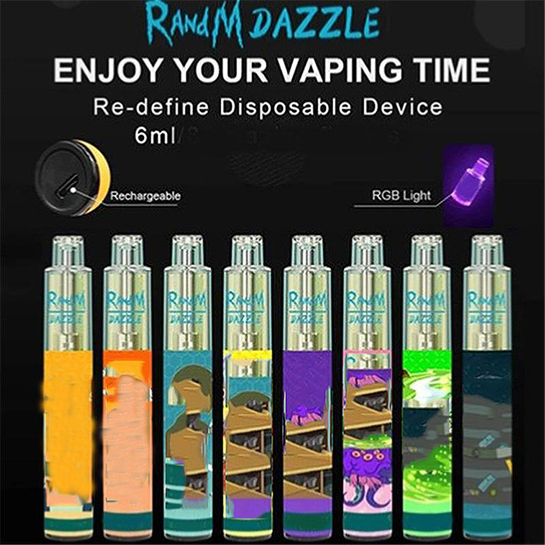 Authentic Randm Dazzle Disposable Pod Device Kit 1100mAh Battery 2000 Puffs Prefilled 6ml Cartridge Vape Pen With RGB Light Vs Bar XXL
Authentic Randm Dazzle Disposable Pod Device Kit 1100mAh Battery 2000 Puffs Prefilled 6ml Cartridge Vape Pen With RGB Light Vs Bar XXL