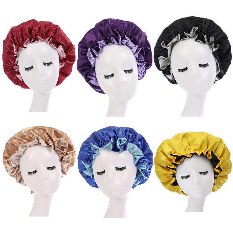 Pure Color Adjustable Double Layer Satin Night Hat Women Lady Headwear Sleep Caps Bonnet Hair Care Beanie
Pure Color Adjustable Double Layer Satin Night Hat Women Lady Headwear Sleep Caps Bonnet Hair Care Beanie