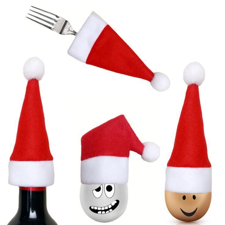 Mini Christmas Santa Hat Christmas Pocket Fork Knife Cutlery Holder Wine Bottle Cover Christmas Decorations Festive Party Supplies
Mini Christmas Santa Hat Christmas Pocket Fork Knife Cutlery Holder Wine Bottle Cover Christmas Decorations Festive Party Supplies